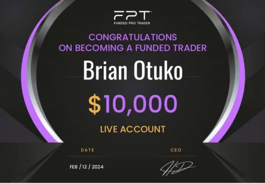 Funded trader certificate